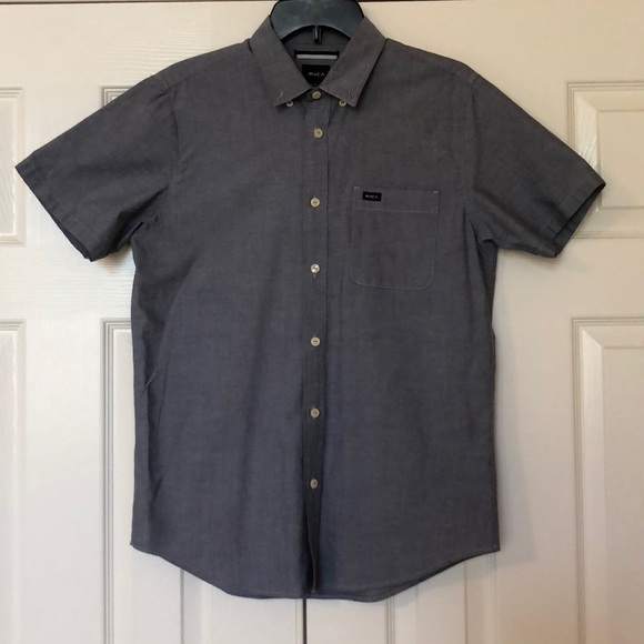 RVCA Other - RVCA Slimfit grey button down shirt